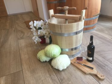 Krautfass 50 l Holzfass zum Einsuren, Einlegen und Pökelfass für Sauerkraut und Fleisch